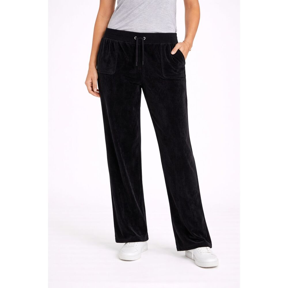 Nana Fashion Velour Flap Pocket Pants Black 3XL
